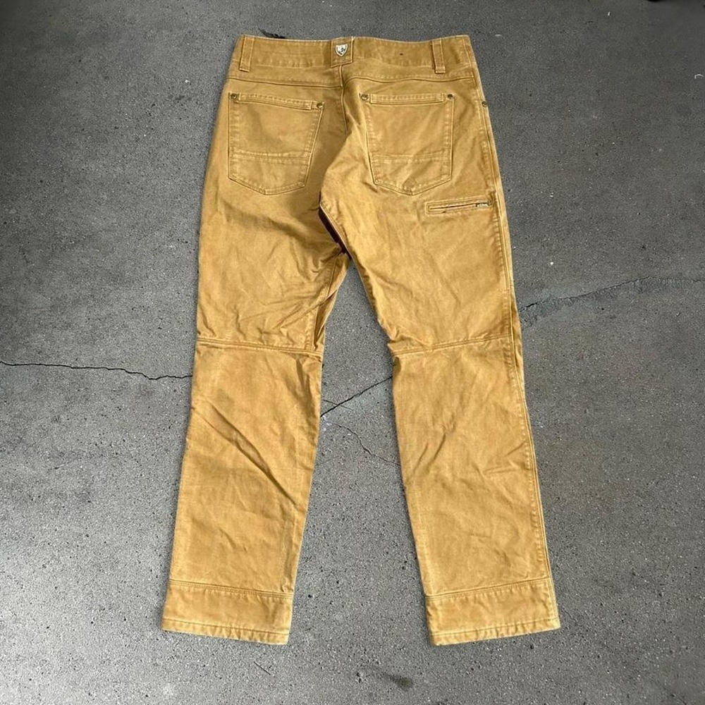 Men's Kuhl brown vintage patina dye straight leg hiking pants Size 30x30